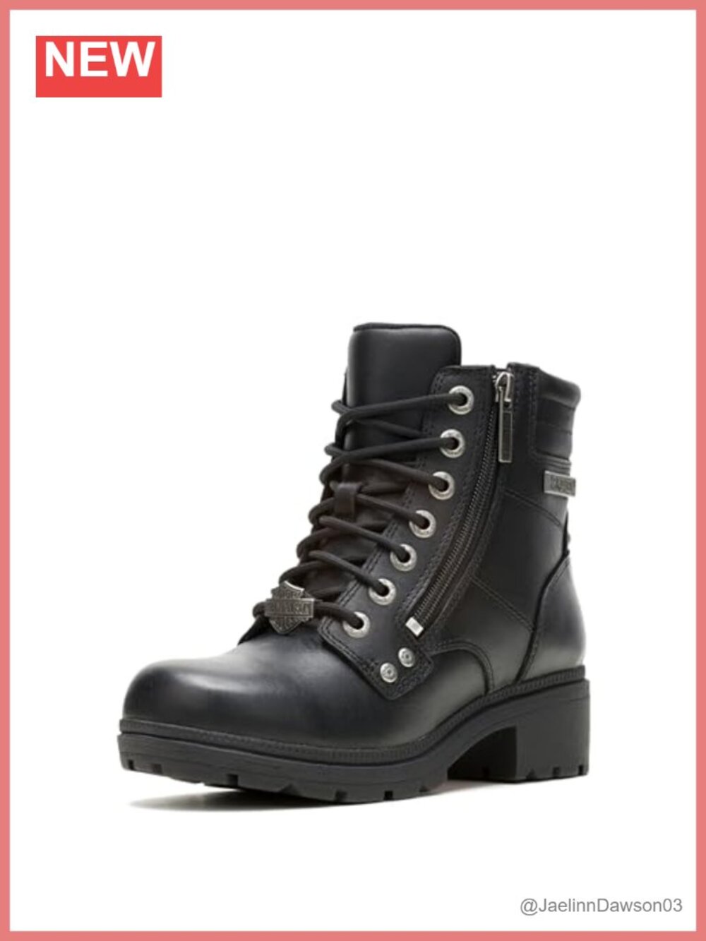 Women's Ankle Boots Low Heel Leather Casual Motorcycle Booties